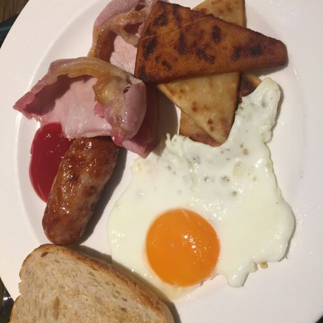 Cooked Breakfast Choices At The Macdonald Hotel In Aviemore