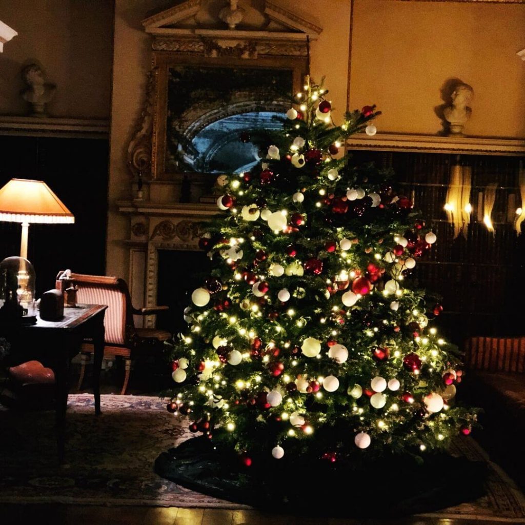 Christmas Tree At National Trust Property In The West Midlands