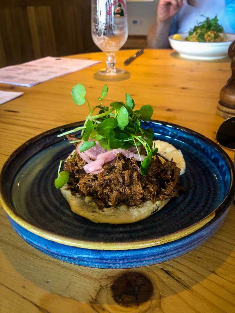 Plate Of Lamb Kofta On Flatbread