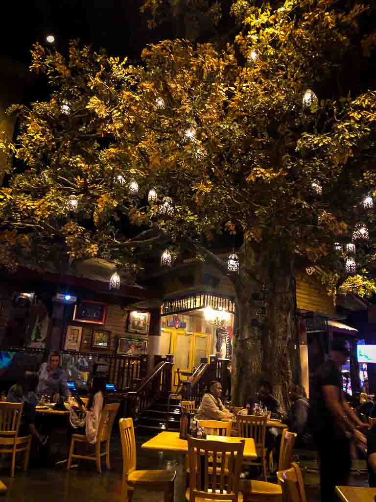 large tree indoors at House of Blues in Las Vegas