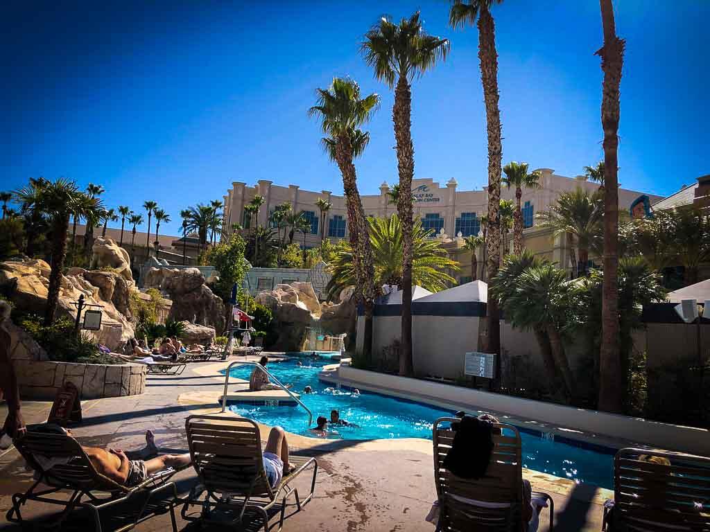 Sitting Poolside at The Mandalay Bay Beach