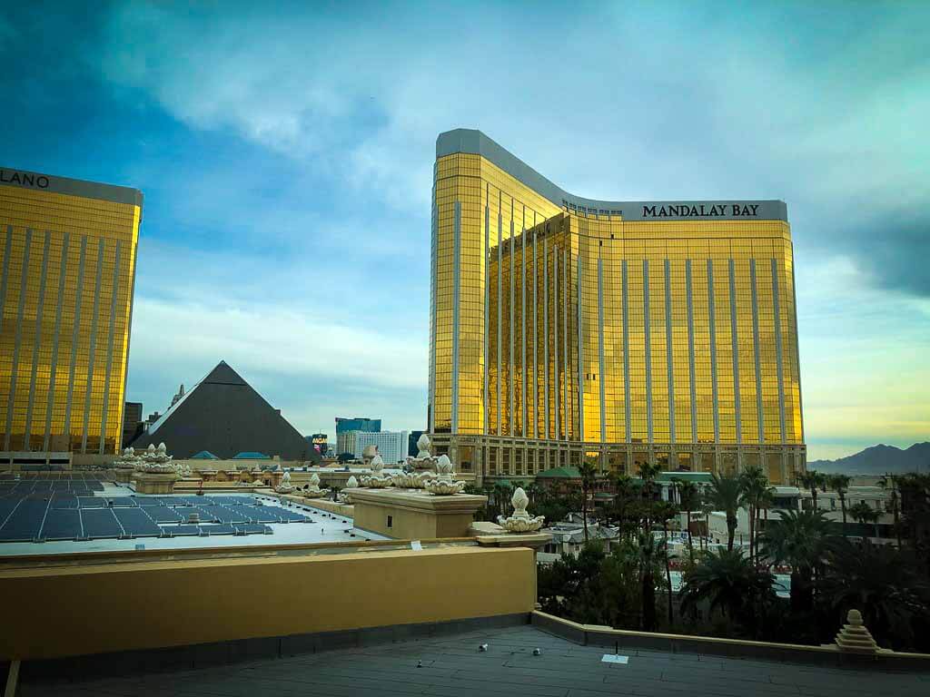 Walking a Busy Convention Center at Mandalay Bay Resort Las Vegas Hotel &  Casino 