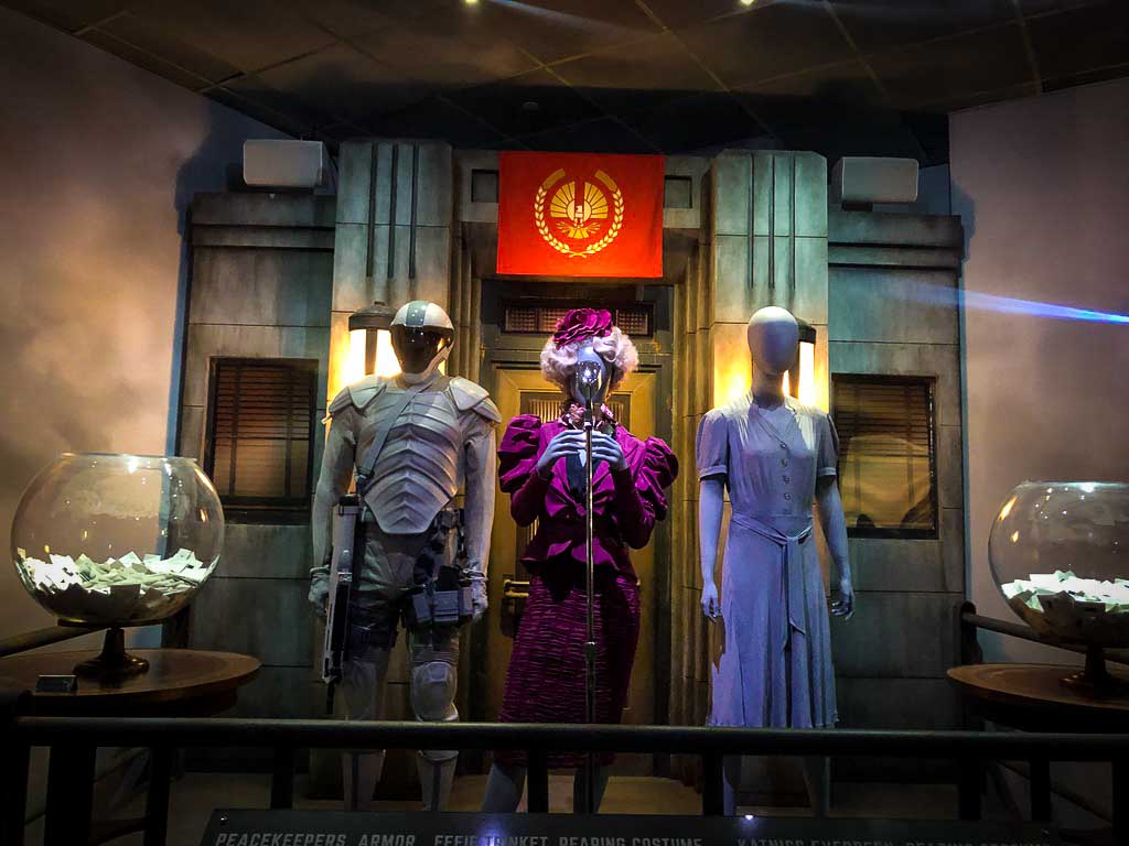 models at the hunger games exhibition Las Vegas