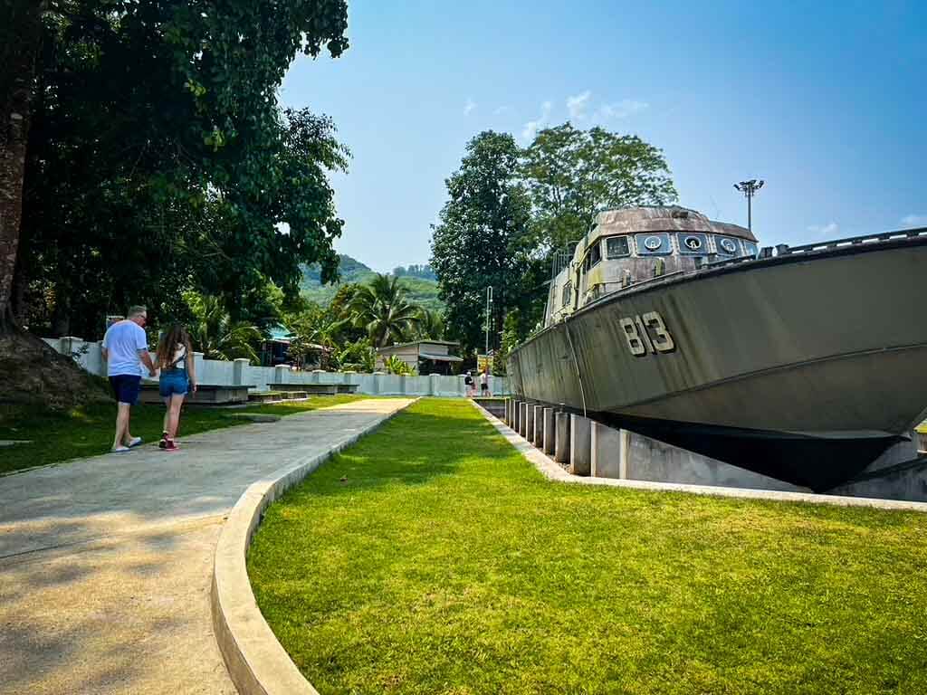 park area around naval boat 813 at the khao lak tsunami museum