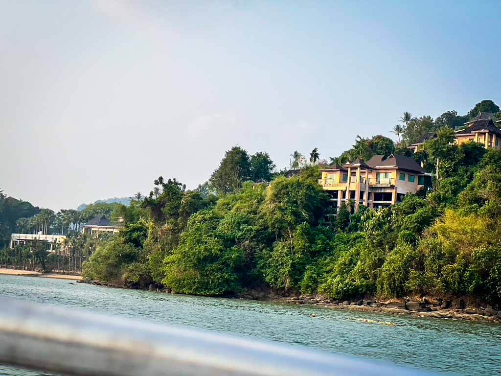 villas at the westin Siray phuket seen from the sea