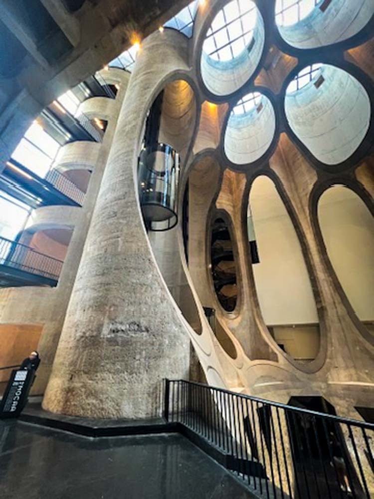 inside the super modern Zeitz Museum of Contemporary African Art