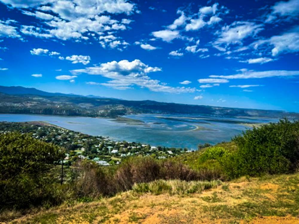 view from above of knysna lagoon